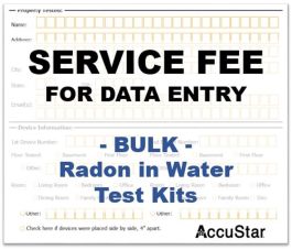 Data Entry Service Fee For Radon In Water Test Kits Bulk Radonaway