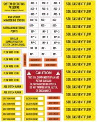 Active Sub-slab Depressurization System Labels 